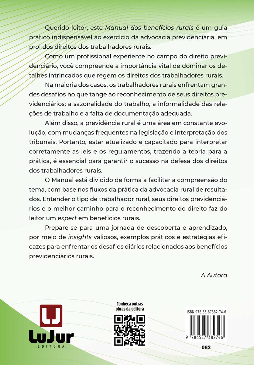 MANUAL PRÁTICO DOS BENEFÍCIOS RURAIS LuJur Editora