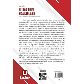 Manual da  Petição Inicial Previdenciária - Prática de Modelos Processuais Comentados  2ª edição